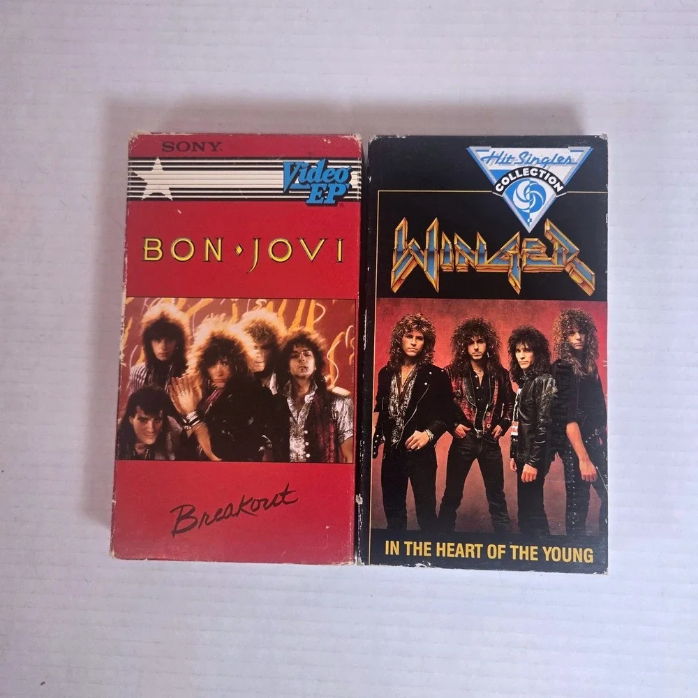 Bon Jovi Video LP Breakout Winger In The Heart Of The Young 80s Rock Music VHS